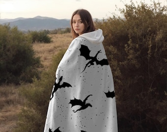 Dragon Hooded Sherpa Blanket: Fantasy Reader's Cozy Throw