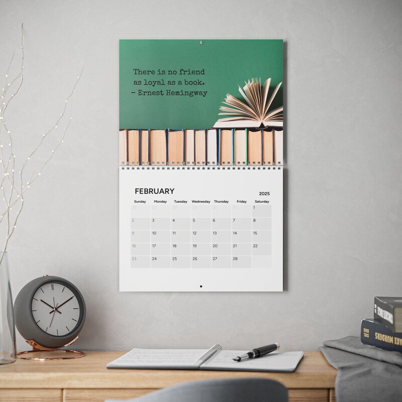Bookish Quotes Calendar Etsy