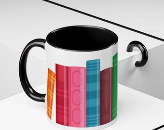 Rainbow Books Ceramic Coffee Mug – Vibrant Literary Gift