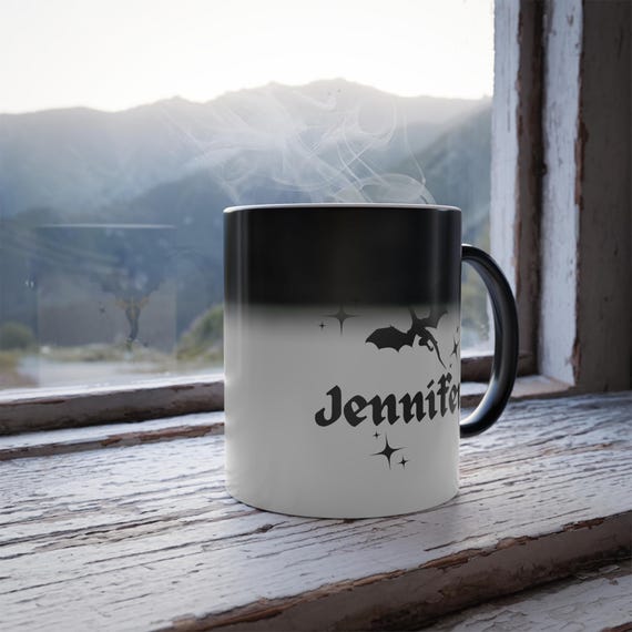 Personalized Color Changing Dragon Mug: Fantasy Reader Gift