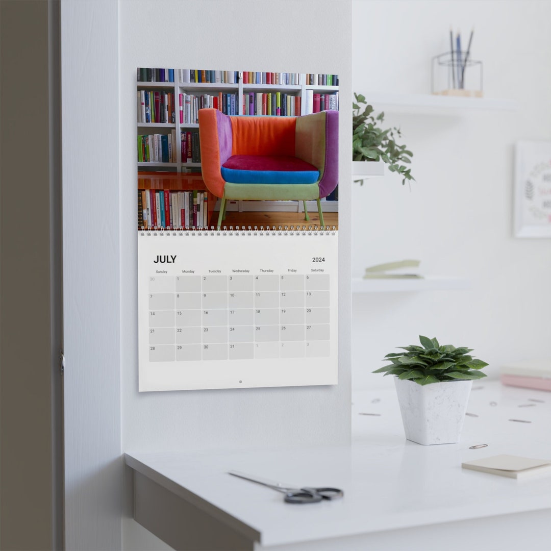 2025 Year of Bookshelves Wall Calendar, Book Lover Calendar, Librarian
