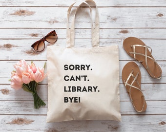 Bookish Cotton Canvas Tote Bag: Library Book Lover Gift