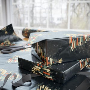Book Tree Christmas Wrapping Paper: Festive Bookish Gift Wrap immagine 7