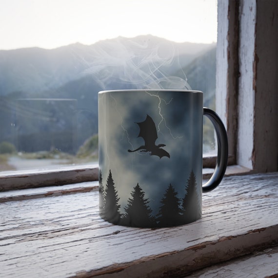 Color Changing Dragon Coffee Mug: Fantasy Book Lover Gift