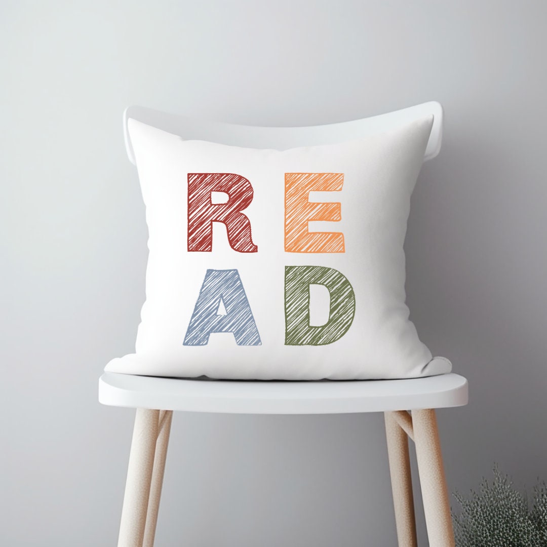 Read Bookish Pillow Book Pillow Library Pillow Bookish Home Etsy