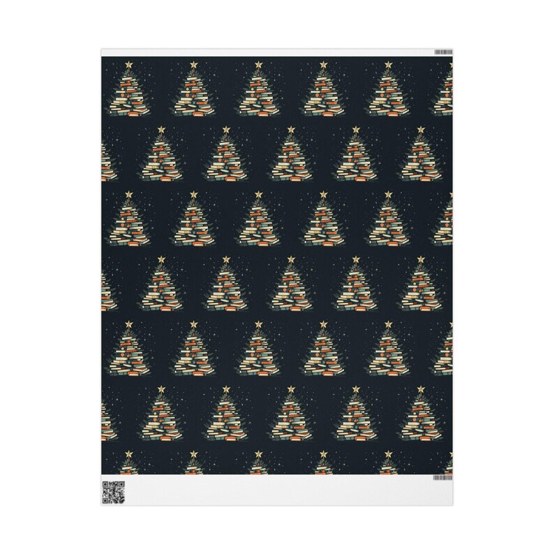 Book Tree Christmas Wrapping Paper: Festive Bookish Gift Wrap immagine 4