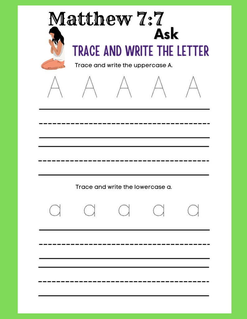Alphabet Christian Tracing Book - Etsy