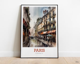 Paris - Watercolour Art Print | Modern Poster | Print | Available in many sizes or Digital Download
