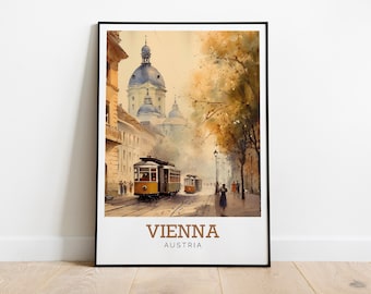 Vienna - Watercolour Art Print | Modern Poster | Print | Available in many sizes or Digital Download