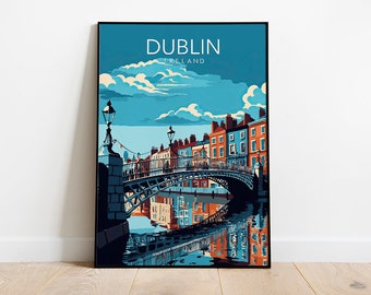Dublin -   Art Print | Modern Poster | Print | Available in sizes: A5, A4, A3,   Digital Download