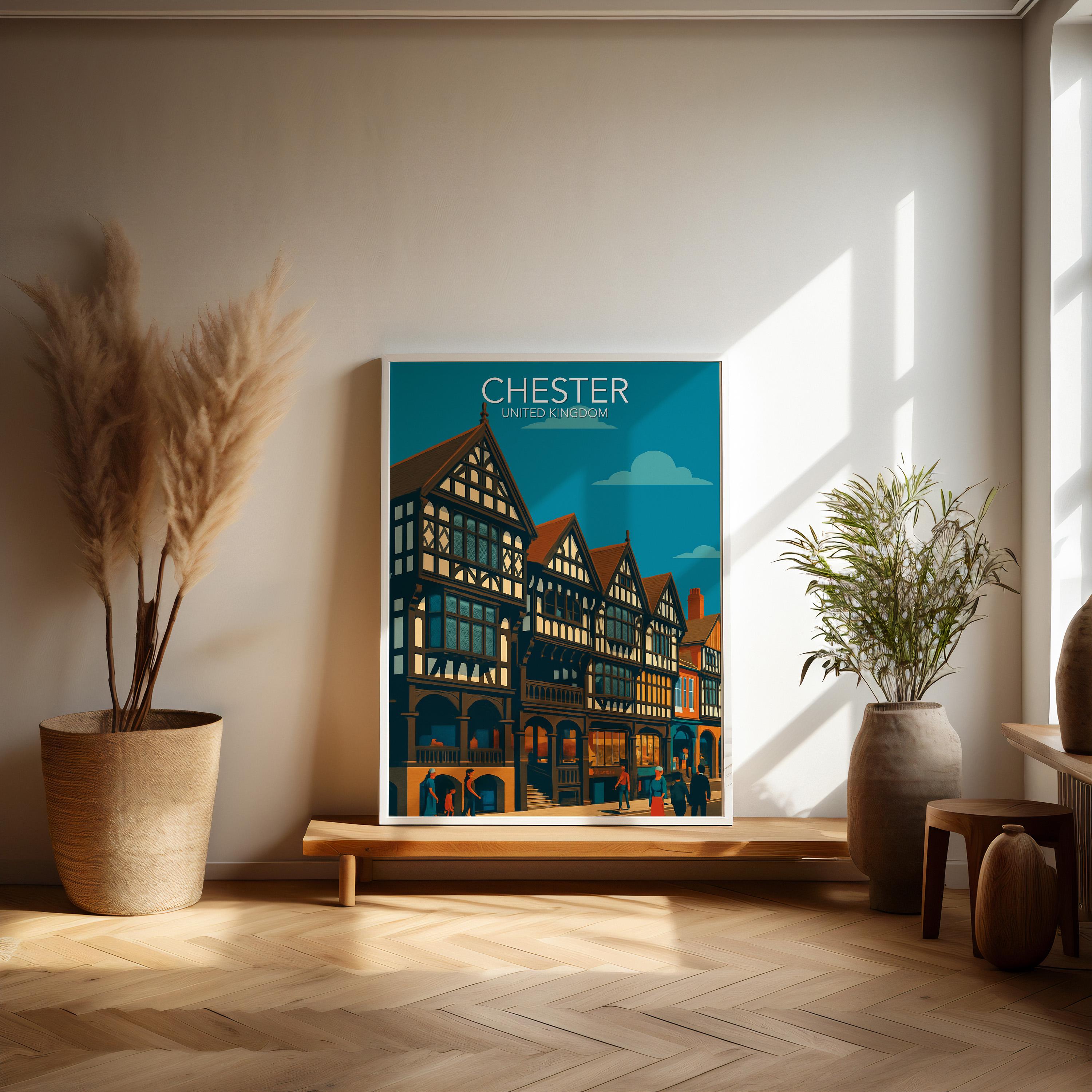 Chester High Street - Art Print | Modern Poster | Print | Available in ...