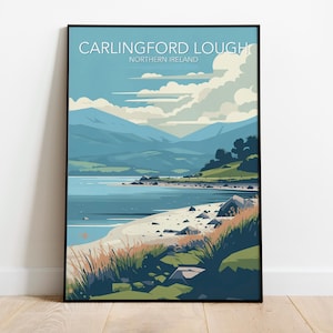 Carlingford Lough Kunstdruck | Moderne Poster | Drucken | Erhältlich in vielen Größen oder Digital Download