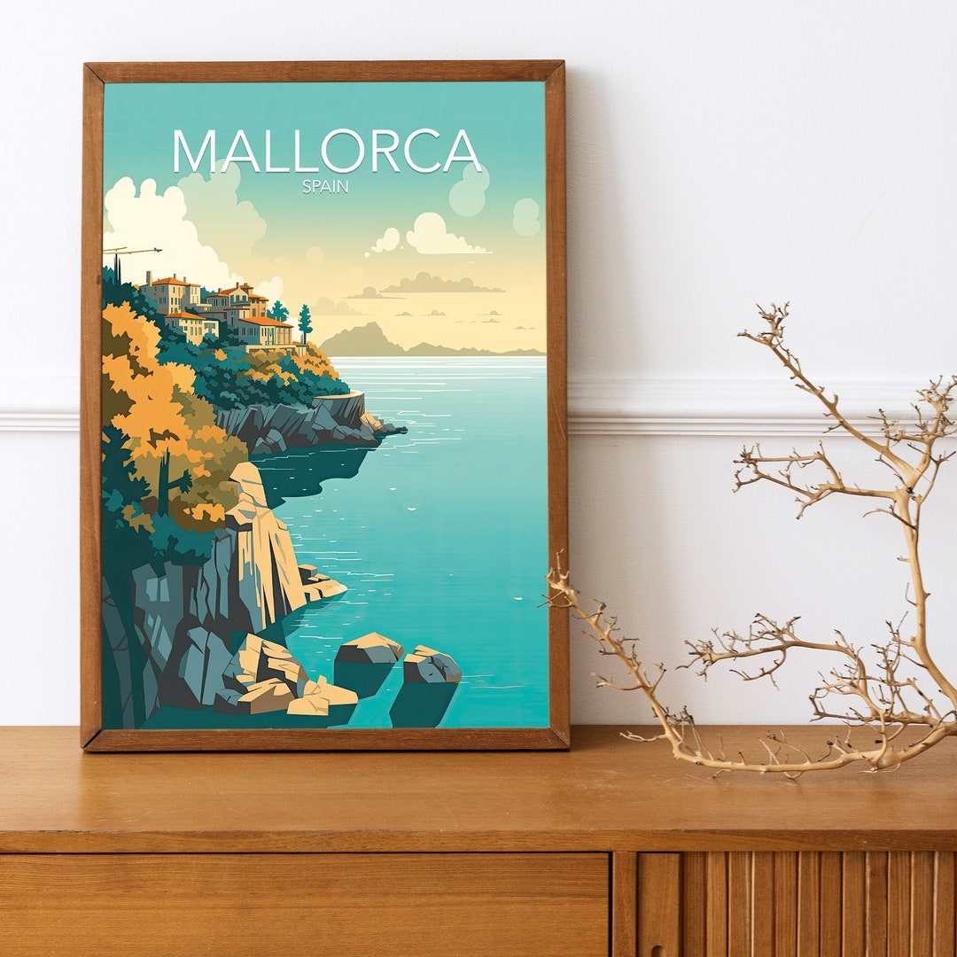 Mallorca Art Print | Modern Poster | Print | Available in Many Sizes or ...
