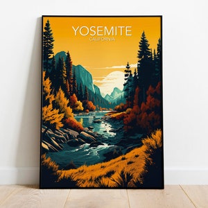 Yosemite National Park Art Print | Modern Poster | Print | Available in many sizes or Digital Download
