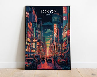 Tokyo Art Print | Modern Poster | Print | Available in many sizes or Digital Download