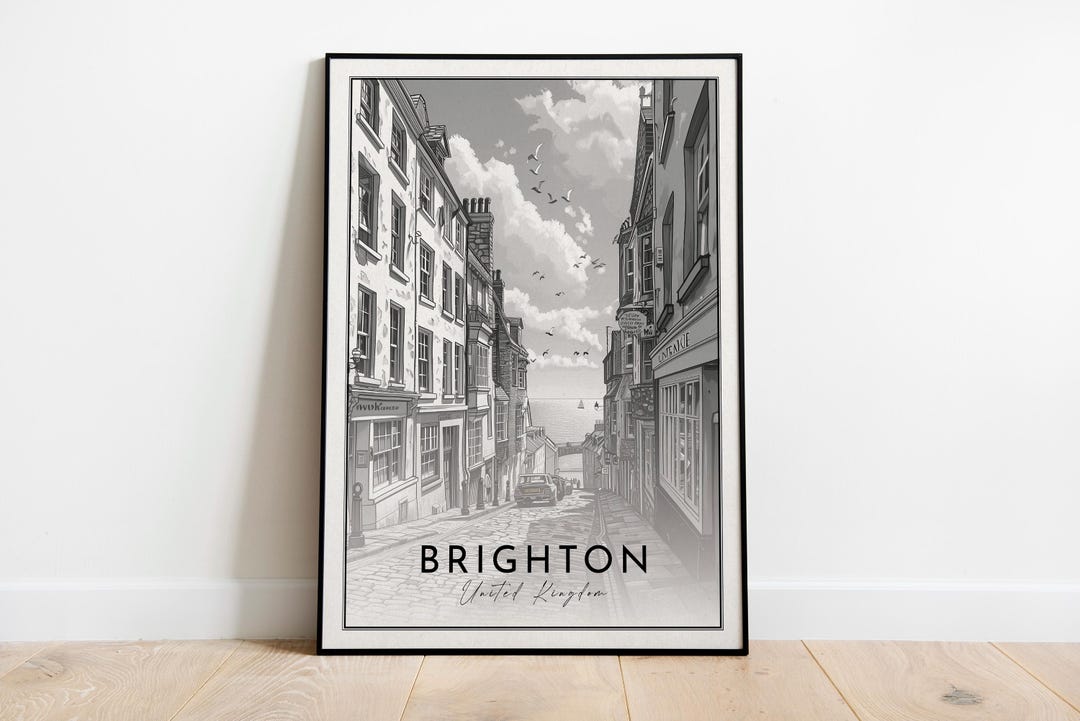 Brighton Art Print Modern Poster Print Available in Sizes: A5, A4, A3 ...
