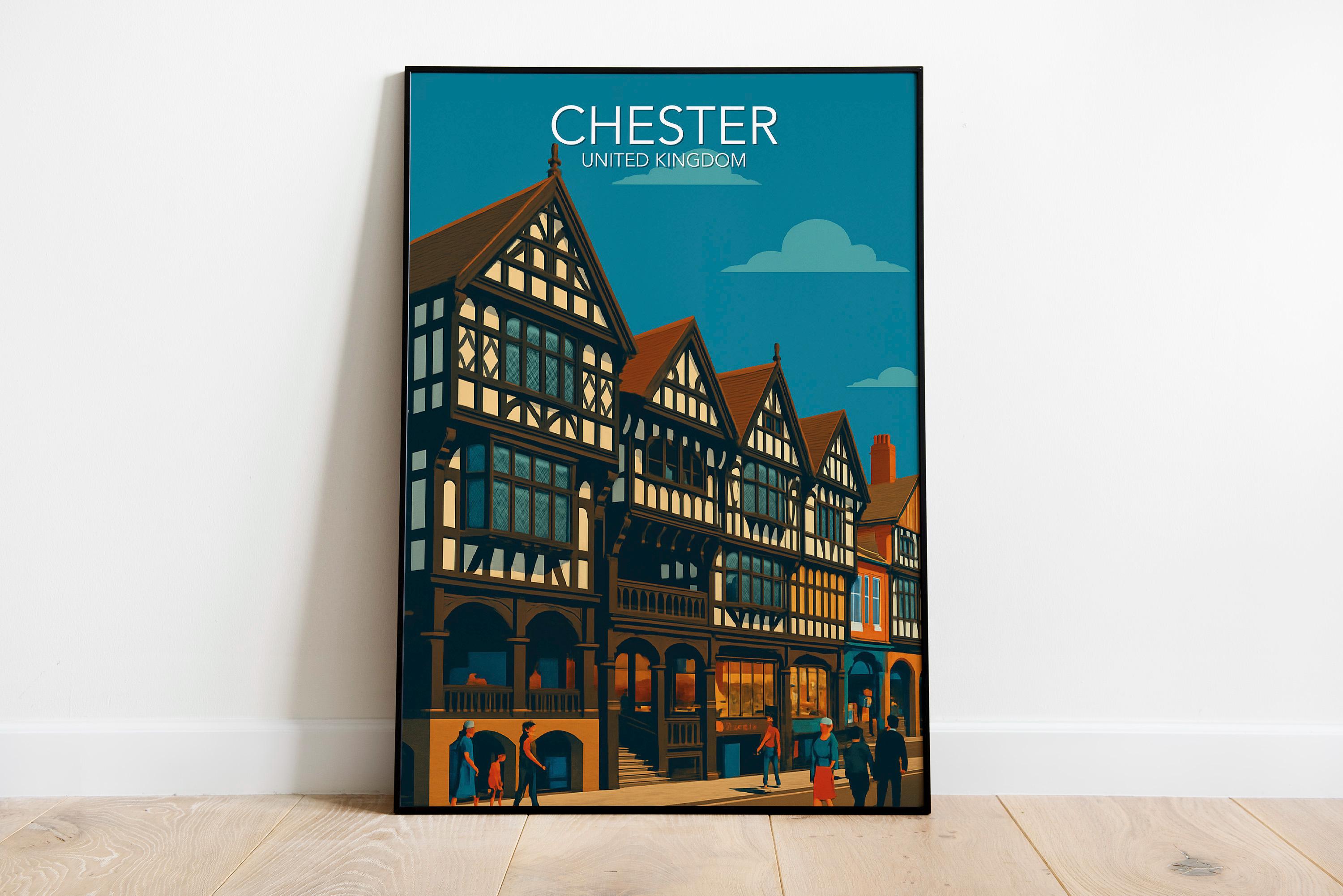 Chester High Street - Art Print | Modern Poster | Print | Available in ...