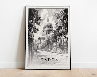 London St Paul's Art Print | Modern Poster | Print | Available in sizes: A5, A4, A3, Digital Download