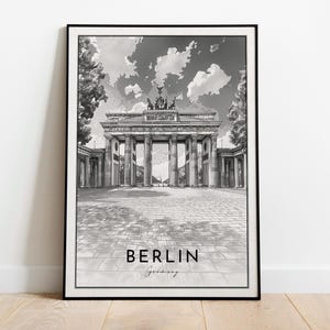 Berlin | Schwarz & weiß Kunstdruck | Moderne Poster | Drucken | Erhältlich in den Größen: A5, A4, A3, Digital Download
