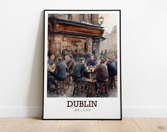 Dublin - Watercolour Art Print | Modern Poster | Print | Available in many sizes or Digital Download
