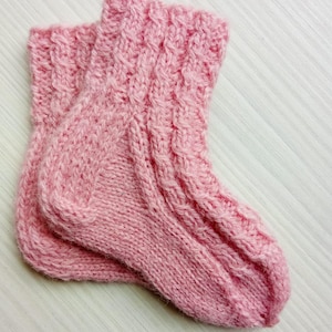 Handgestrickte Baby Wollsocken | 100% Natürliche Schafwolle | Neugeborenen Geschenk | Bio Baby Socken | Handgemachte Babysocken