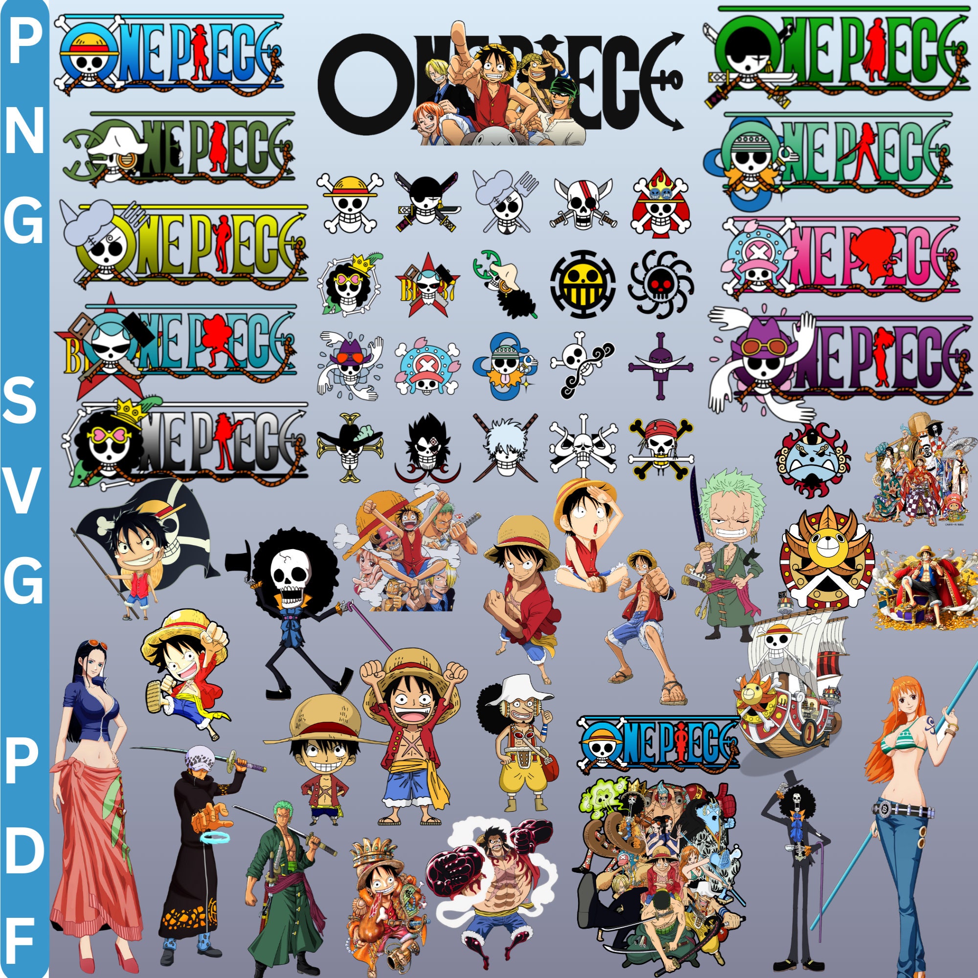 Autocollant one pièce stickers résistant à l'eau manga - One Piece