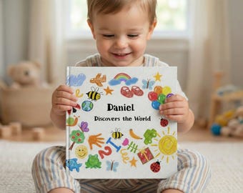 Personalized Discover the World Book – Custom Name Toddler Storybook – Educational Baby Gift – Keepsake Learning Book – First Birthday Gift