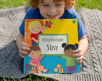 Personalized Preschool Book – Official Preschooler Custom Name Story – First Day of School Gift – Pre K Keepsake – Back to School Book