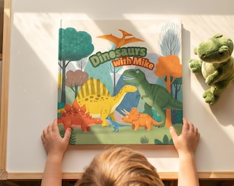 Personalized Dinosaur Book for Kids • Custom Name Storybook • Toddler Gift • Boys & Girls Dino Book • Custom Message • Birthday Gift