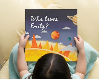 Personalized “Who Loves Me” Book • Custom Name Story • Galaxy Baby Book • Emotional Keepsake • Bedtime Story • Toddler Gift • Family Love