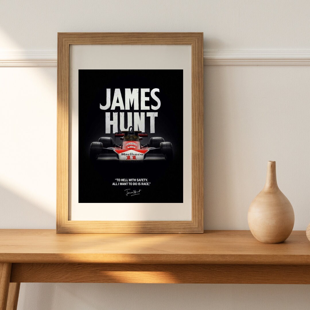 JAMES HUNT POSTER James Hunt Tribute Poster James Hunt Wallpaper James