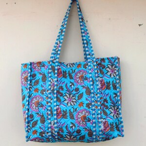 Sacs fourre-tout matelassés en coton indien, sac de marché imprimé matelassé fait à la main, sac à provisions fourre-tout, sac hippie, sac de marché, sacs fourre-tout, sac de rangement,