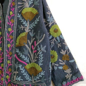 Handmade TNT Suzani Jacket | Embroidered Short Suzani Jacket | Classical Jacket | Robe TNT Suzani Jacket Reversible Coat Bild 5