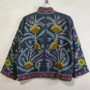 Handmade TNT Suzani Jacket | Embroidered Short Suzani Jacket | Classical Jacket | Robe TNT Suzani Jacket Reversible Coat Bild 8