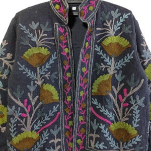 Handmade TNT Suzani Jacket | Embroidered Short Suzani Jacket | Classical Jacket | Robe TNT Suzani Jacket Reversible Coat Bild 2