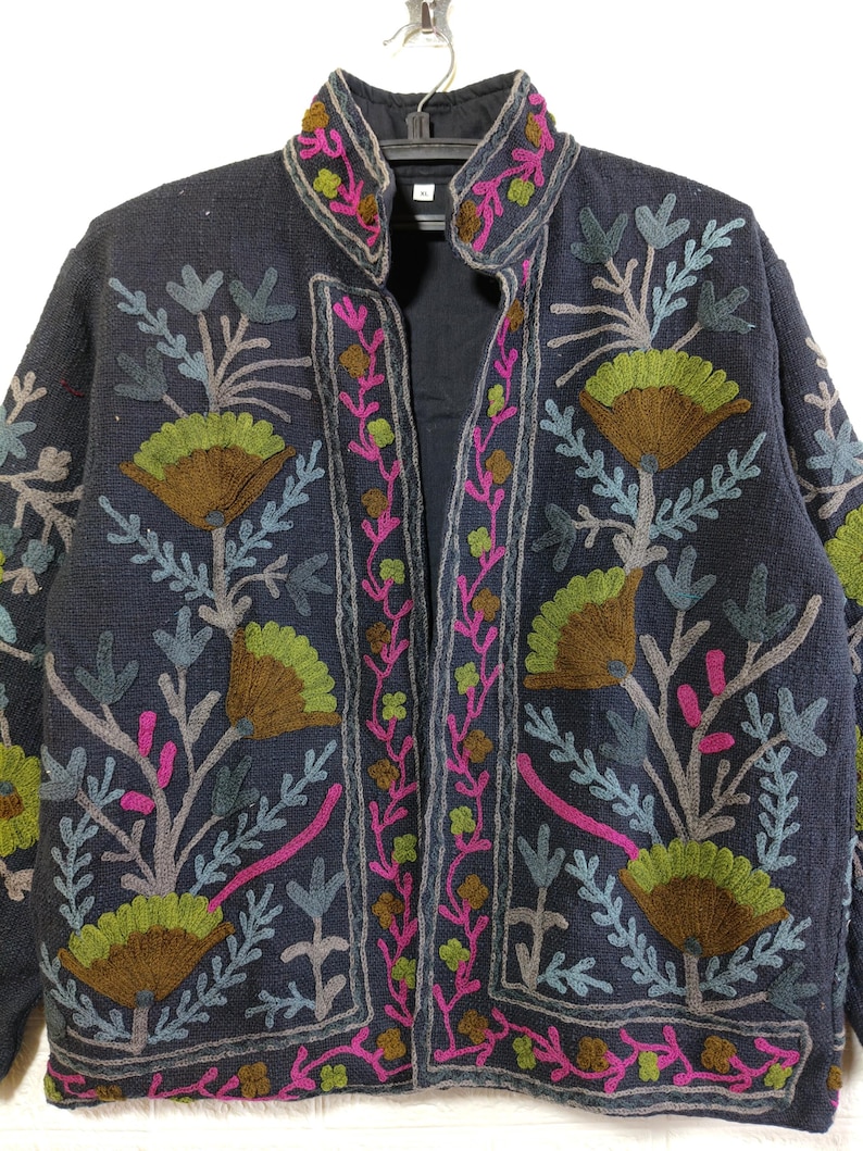 Handmade TNT Suzani Jacket | Embroidered Short Suzani Jacket | Classical Jacket | Robe TNT Suzani Jacket Reversible Coat Bild 2