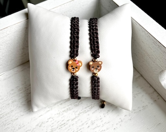 Braccialetti a forma di orsetto abbinati <3