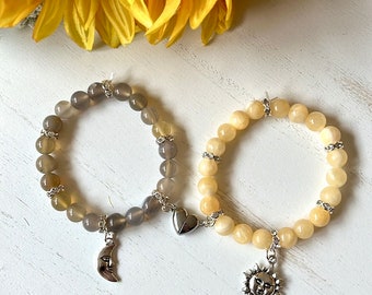 matching sun and moon bracelets