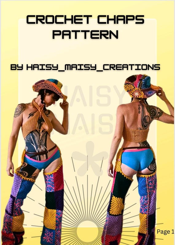 Crochet Cowboy Festival Chaps - PDF Pattern Only - Beginner/Intermediate