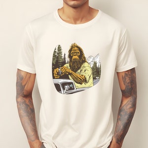 cryptid shirt quirky graphic tee sasquatch shirt big foot tshirt bigfoot gifts creature t-shirt strange tee