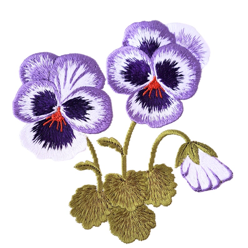 Pansies Floral Embroidery Pattern Kitafrican Violet Flowers Machine Embroidery Designpurple
