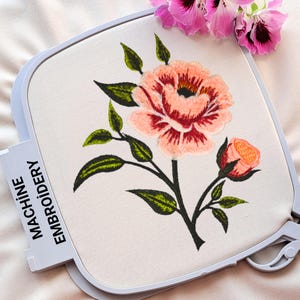 ローズマシン刺繍デザインファイル - デジタルフラワーパターン - ブラザーマシン用花柄刺繍