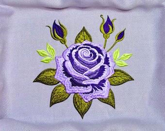Realistic Rose Embroidery Design for Wedding Dress, Embroidered Shirt, Hat, DIY Gifts - Romantic Botanical Flower Pattern 4x4 5x7 Hoop