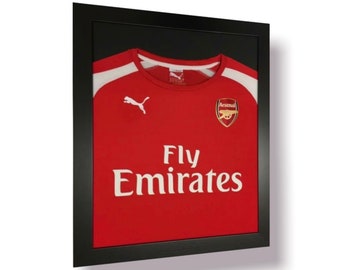 frame for signed football sports shirt black