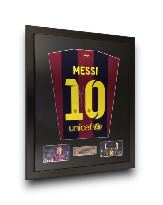 frame for signed football sports shirt 6x4 photo cutouts free personalised  plaque with own text