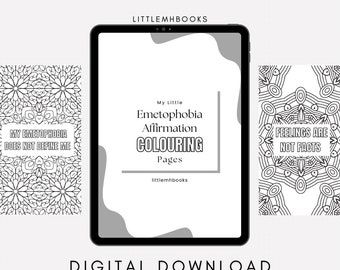 My Little Emetophobia Affirmation Colouring Pages