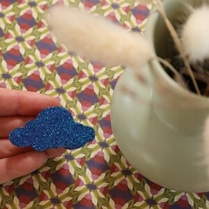 Broches à paillettes : lapin, nuage, coeur image 9