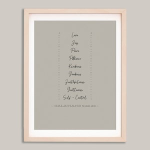 Fruit of the Spirit, Galatians 5:22-23, Fruit of Spirit, Bible Verse, Minimalist Christian Poster, Christian Modern Art, Bible Verse Poster