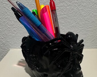 Halloween Spooky Skull Pencil Holder