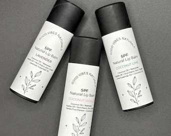 Natürlicher Lippenbalsam mit SPF | Bio Kokosöl, Bienenwachs, Nicht-Nano Zinkoxid